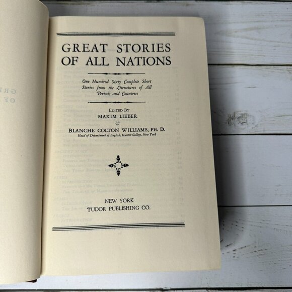 Great Stories of All Nations - Lieber & Williams HC 1936 Tudor Publishing Vtg - Picture 9 of 14